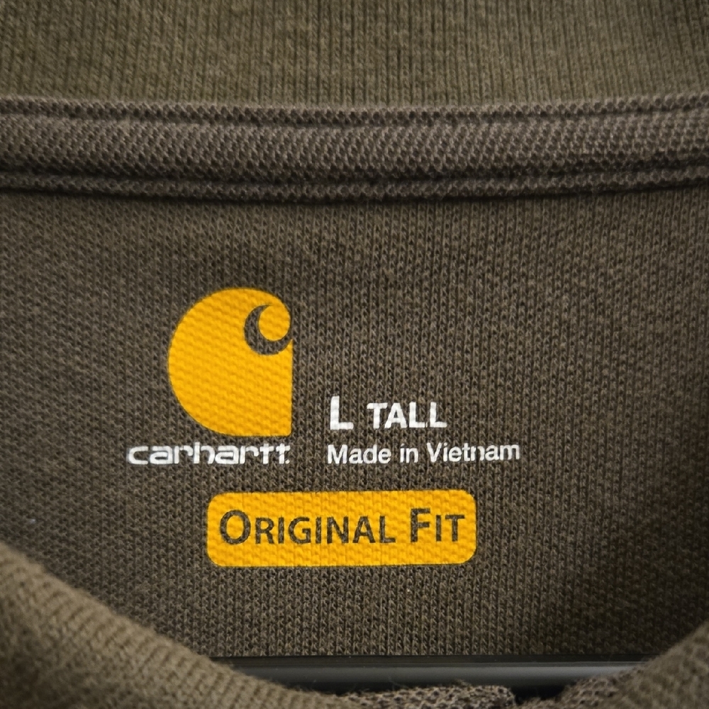 Carhartt Pocket Polo Shirt - Olive Green - Large Tall - Picture 5 of 14